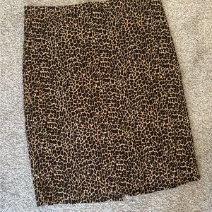 J. Crew Leopard Print Pencil Skirt